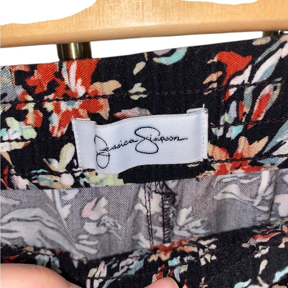 Jessica Simpson Red Fall Floral Tapered Slight Crop Classic Casual professional - Picture 6 of 7